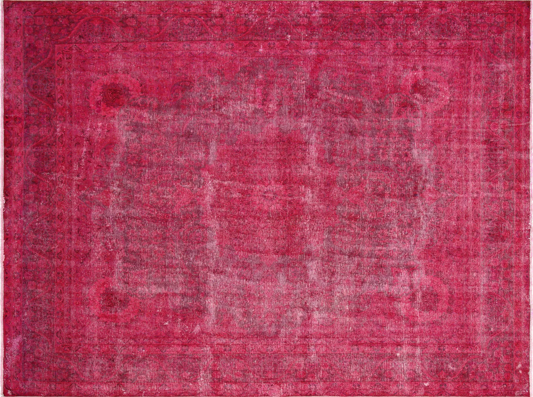 Vintage Persian Kerman Overdyed Rug - 9'7" x 12'8"