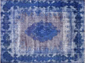 Vintage Persian Kerman Overdyed Rug - 9'7" x 12'8"