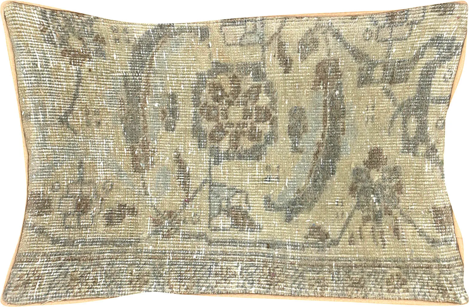 Vintage Persian Kerman Pillow - 12" x 20"