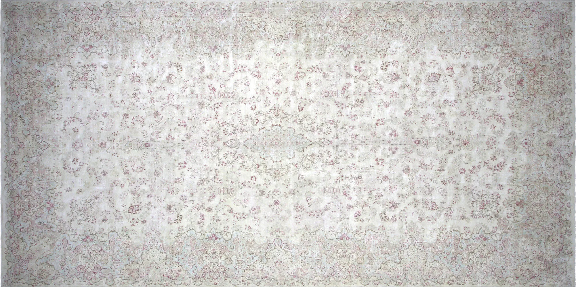 Vintage Persian Kerman Rug - 11'4" x 22'7"