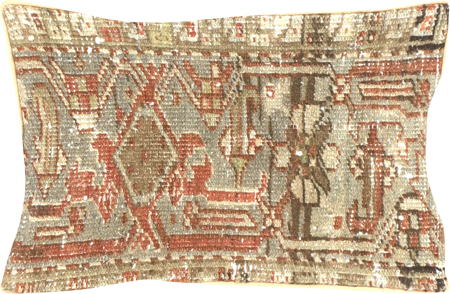 Vintage Persian Mahal Pillow - 12" x 20"