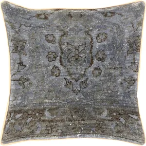 Vintage Persian Tabriz Pillow - 18" x 18"