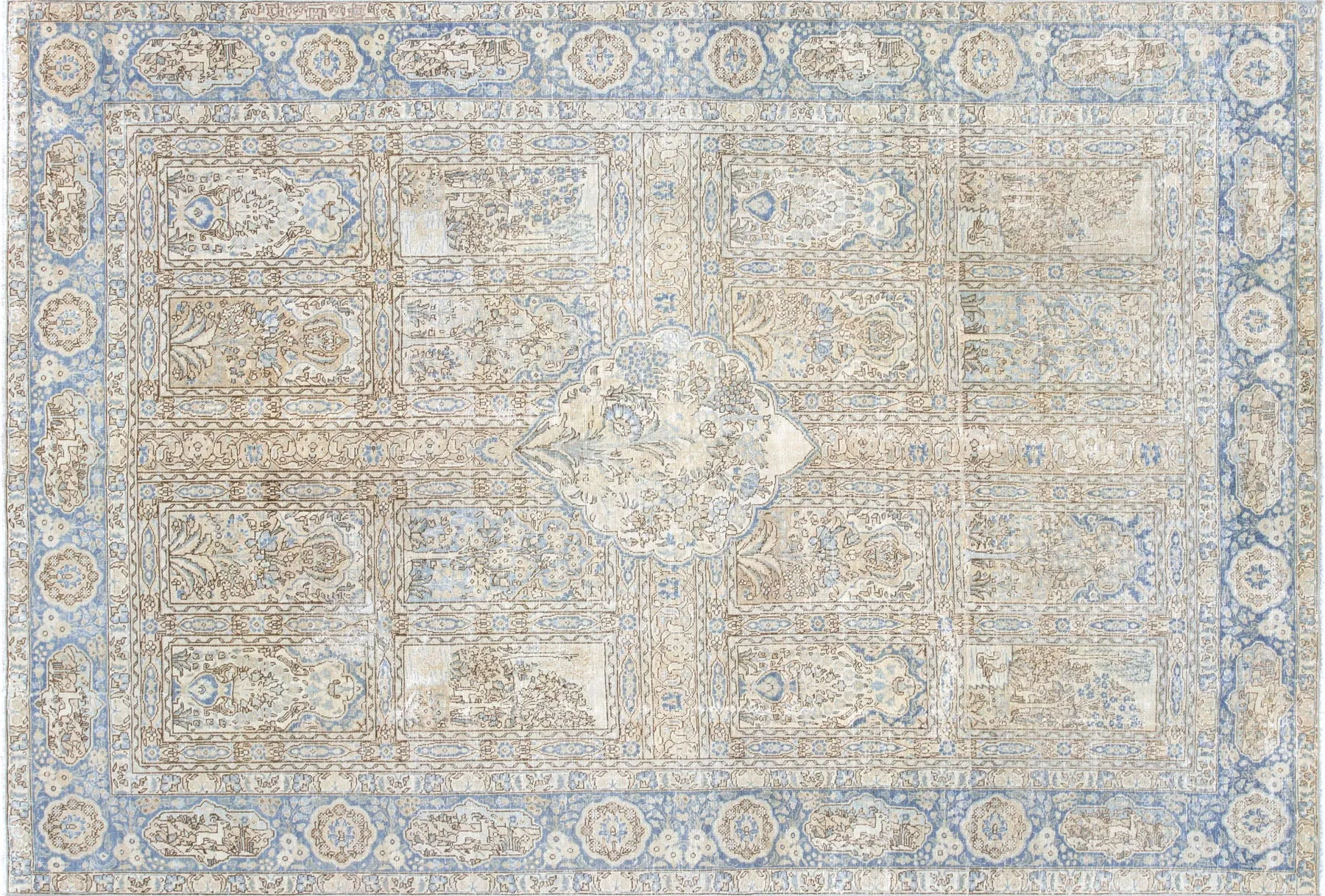 Vintage Persian Tabriz Rug - 7'7" x 11'2"