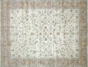 Vintage Persian Tabriz Rug - 9'9" x 12'9"