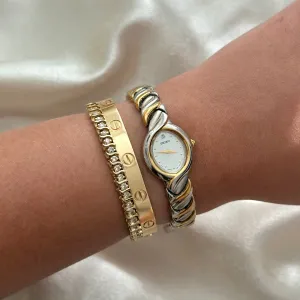 VINTAGE SEIKO DIAMOND TWO-TONED WATCH