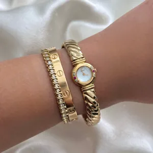 VINTAGE SEIKO RUBY & DIAMOND DAINTY WATCH
