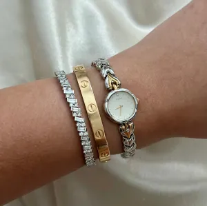 VINTAGE TISSÉ DIAMOND DAINTY TWO-TONED WATCH