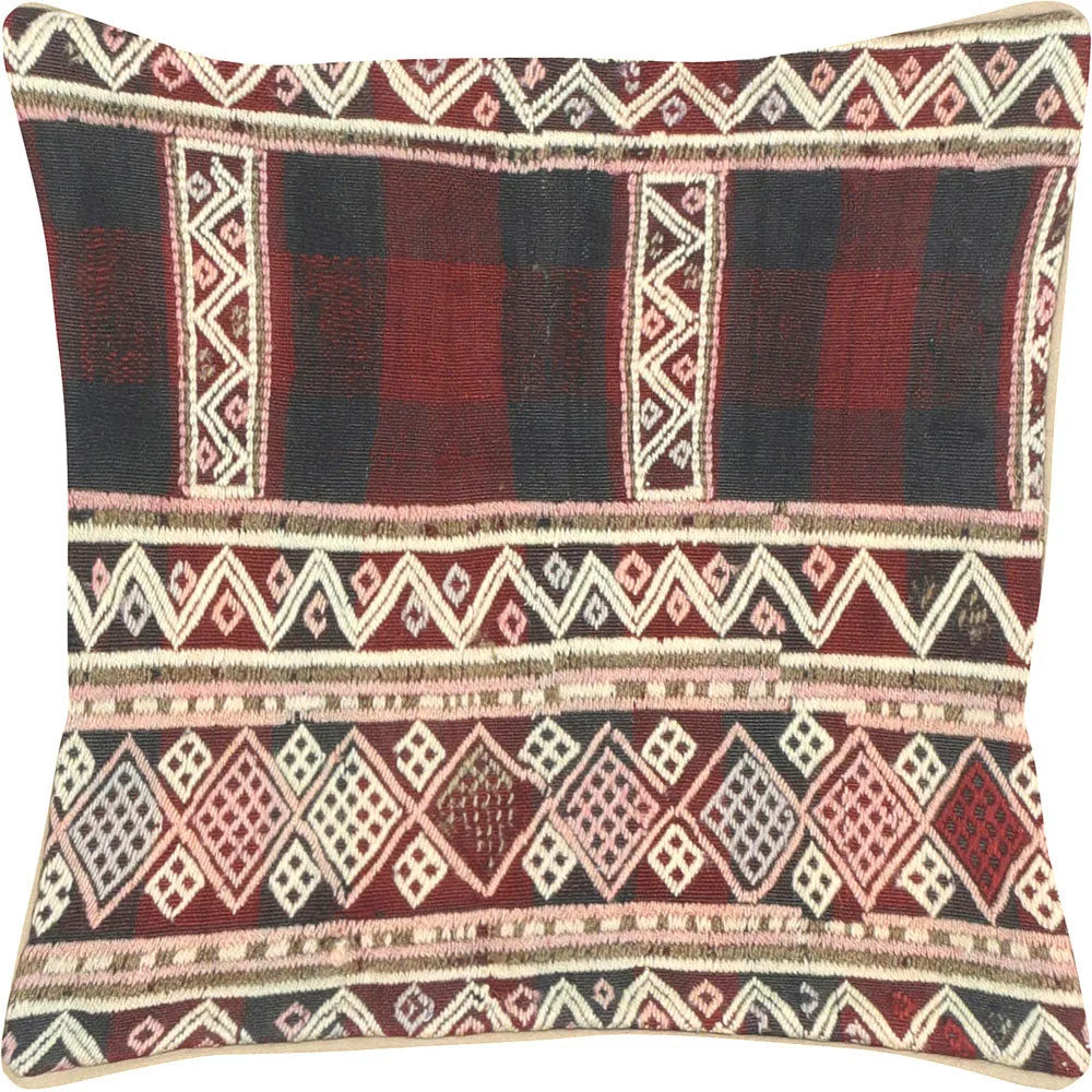 Vintage Turkish Jijim Pillow - 18" x 18"