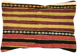 Vintage Turkish Kilim Pillow - 14" x 20"