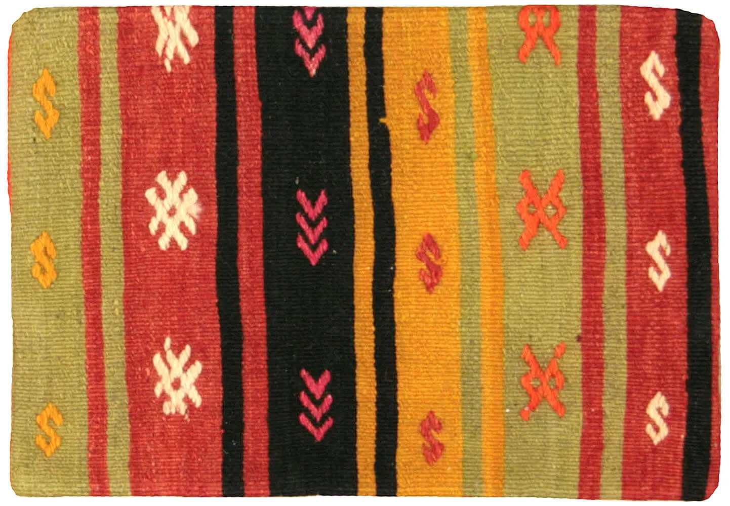 Vintage Turkish Kilim Pillow - 14" x 20"