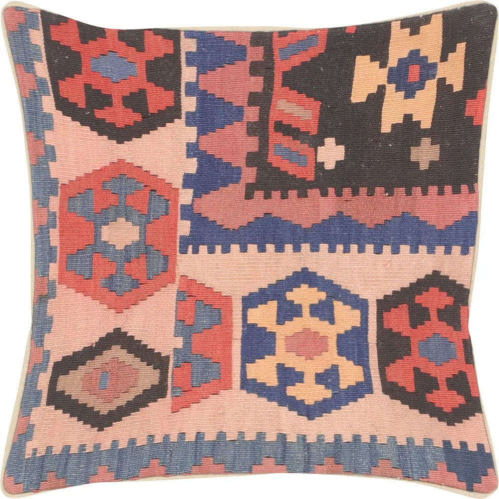 Vintage Turkish Kilim Pillow - 20" x 20"