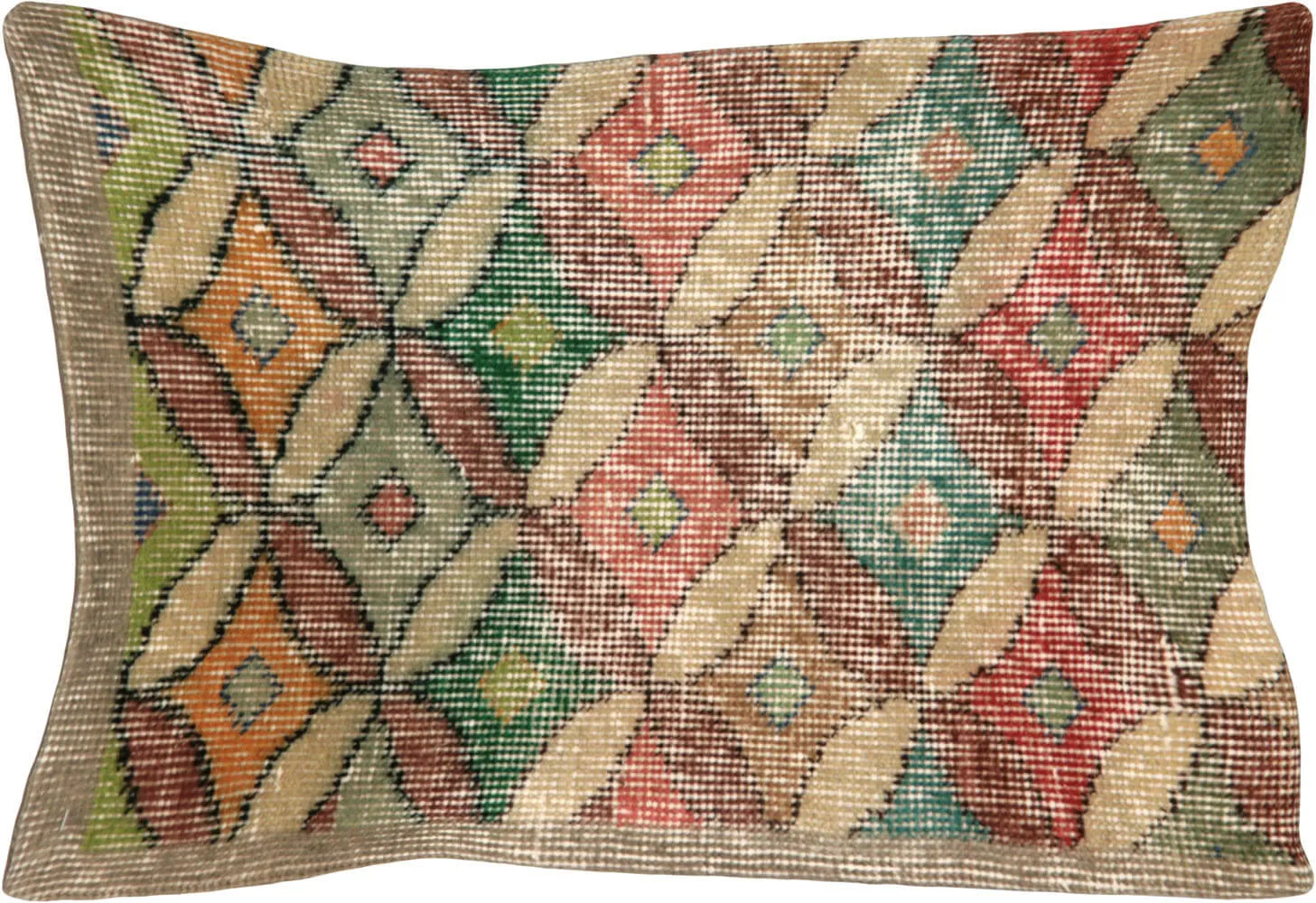 Vintage Turkish Mid-Century-Modern Pillow - 16" x 23"