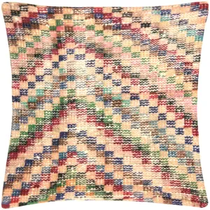Vintage Turkish Mid-Century-Modern Pillow - 17" x 17"