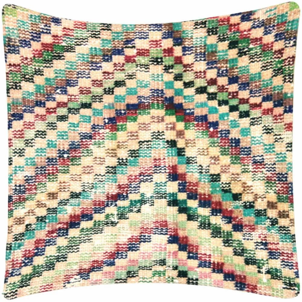 Vintage Turkish Mid-Century-Modern Pillow - 19" x 19"