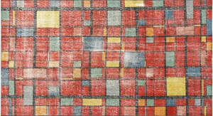 Vintage Turkish Mid-Century-Modern Rug - 4'6" x 8'1"