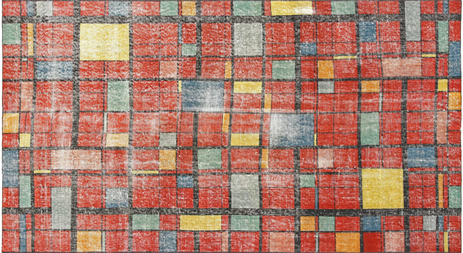 Vintage Turkish Mid-Century-Modern Rug - 4'6" x 8'1"