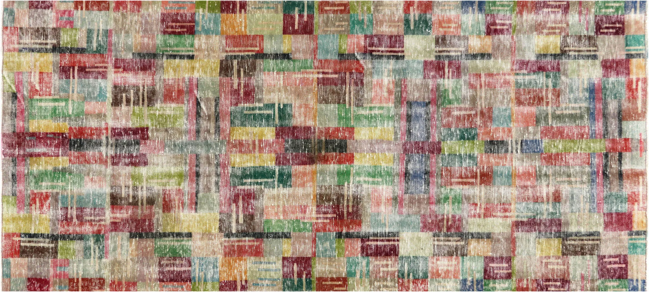 Vintage Turkish Mid-Century-Modern Rug - 4'9" x 10'4"