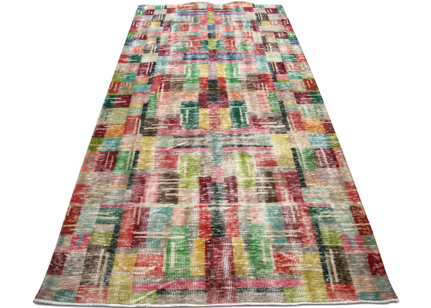Vintage Turkish Mid-Century-Modern Rug - 4'9" x 10'4"