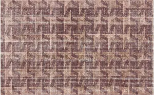 Vintage Turkish Mid-Century-Modern Rug - 5'3" x 8'5"