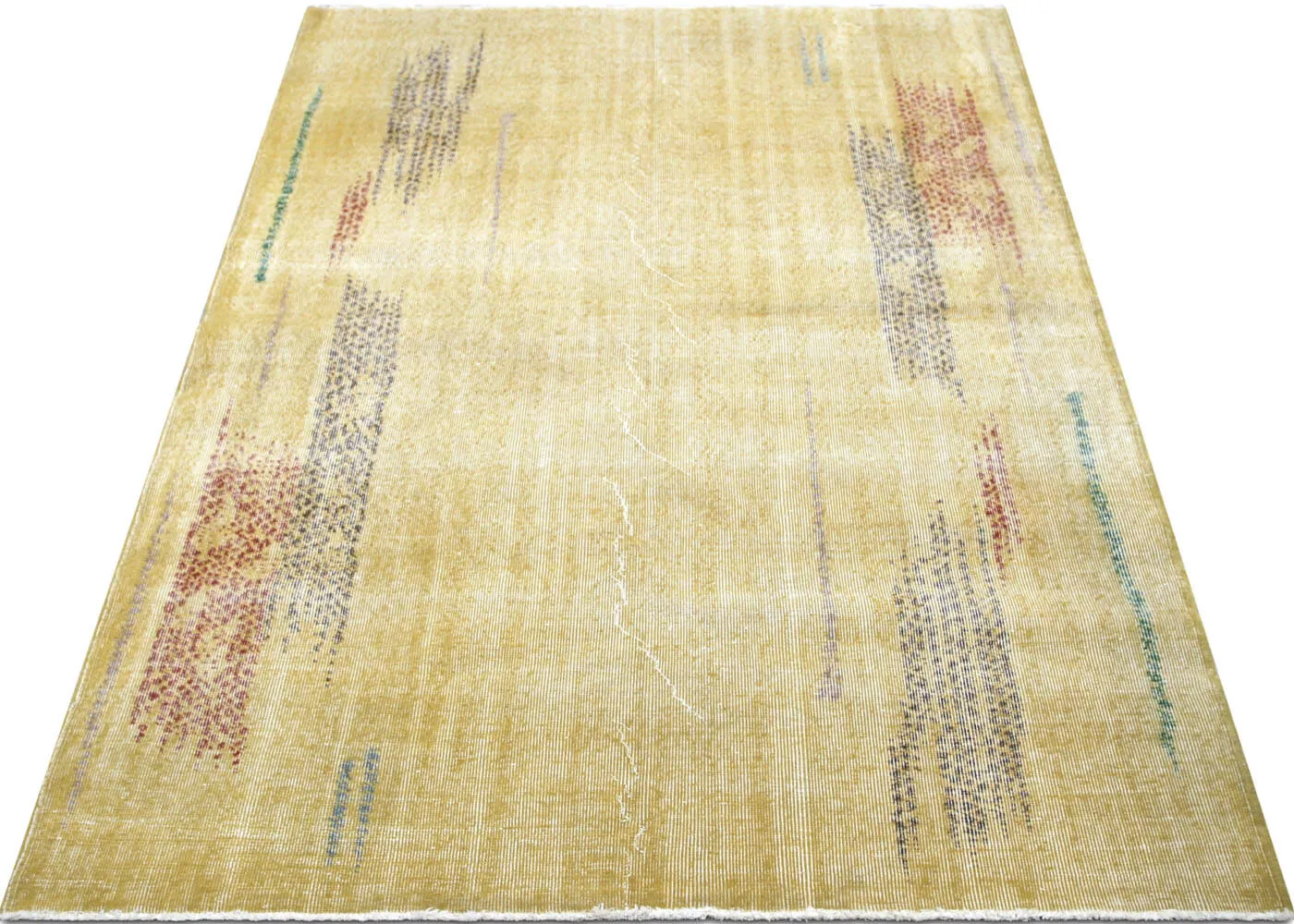 Vintage Turkish Mid-Century-Modern Rug - 5'5" x 8'7"