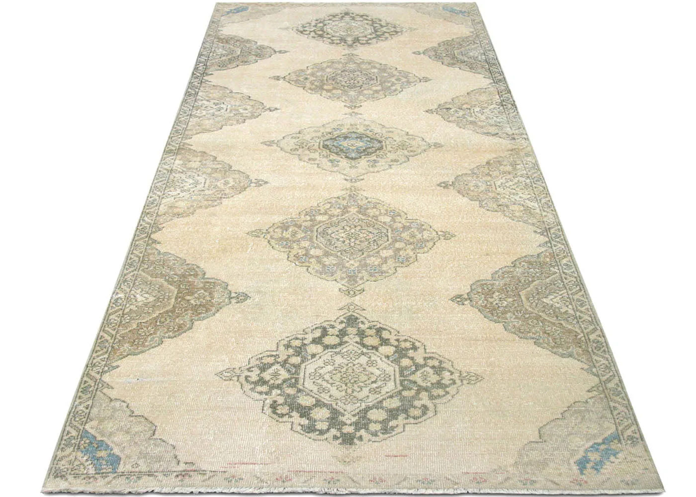 Vintage Turkish Oushak Rug - 4' x 12'1"