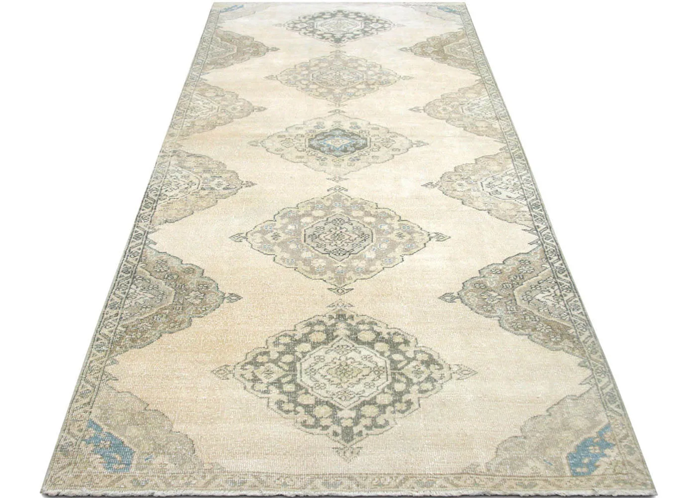 Vintage Turkish Oushak Rug - 4' x 12'1"