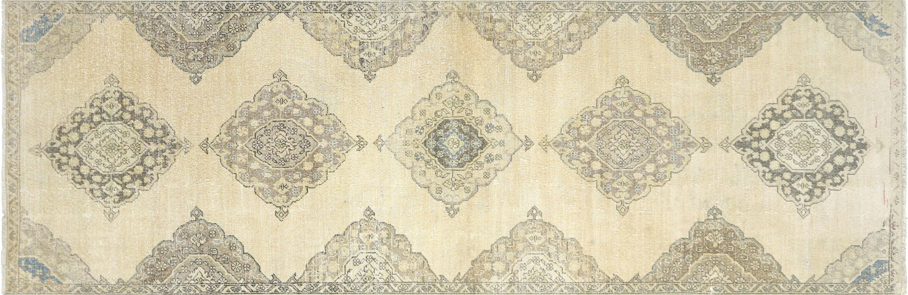 Vintage Turkish Oushak Rug - 4' x 12'1"