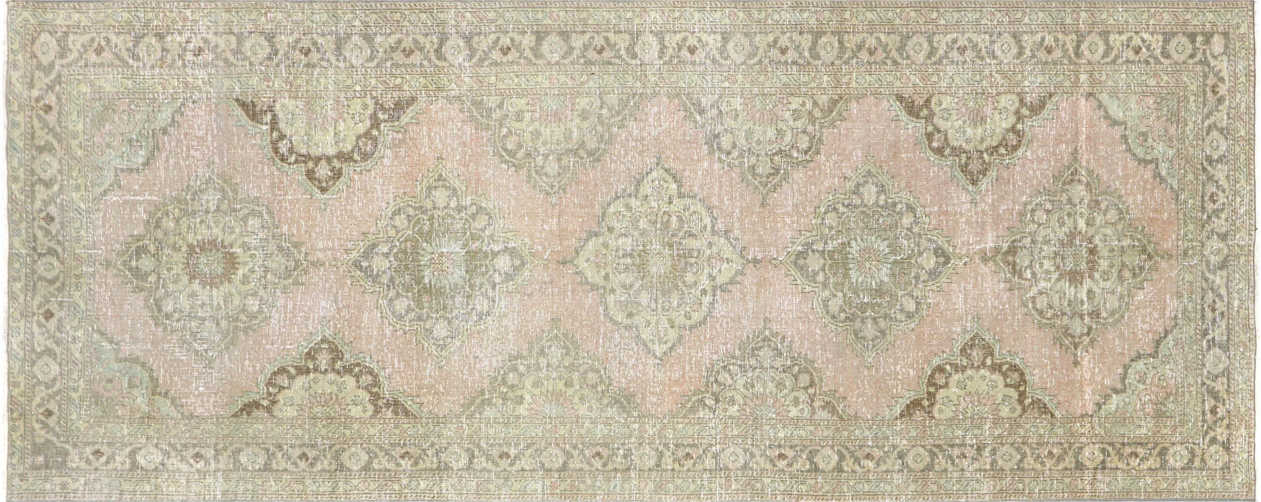 Vintage Turkish Oushak Rug - 4'10" x 11'8"
