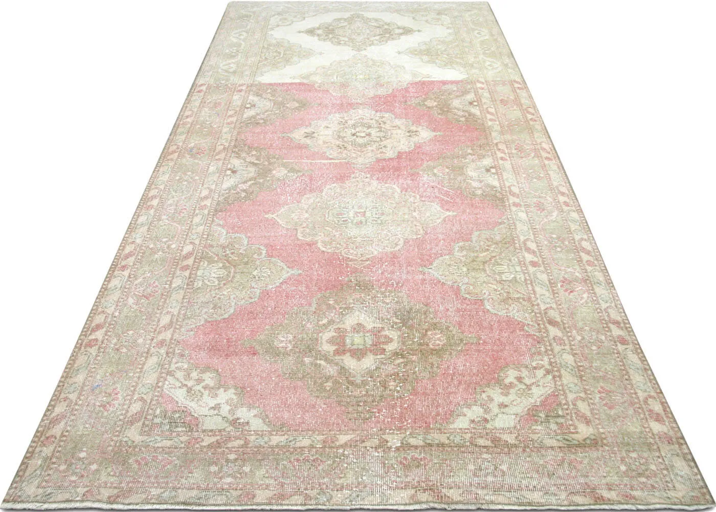 Vintage Turkish Oushak Rug - 4'8" x 12'8"