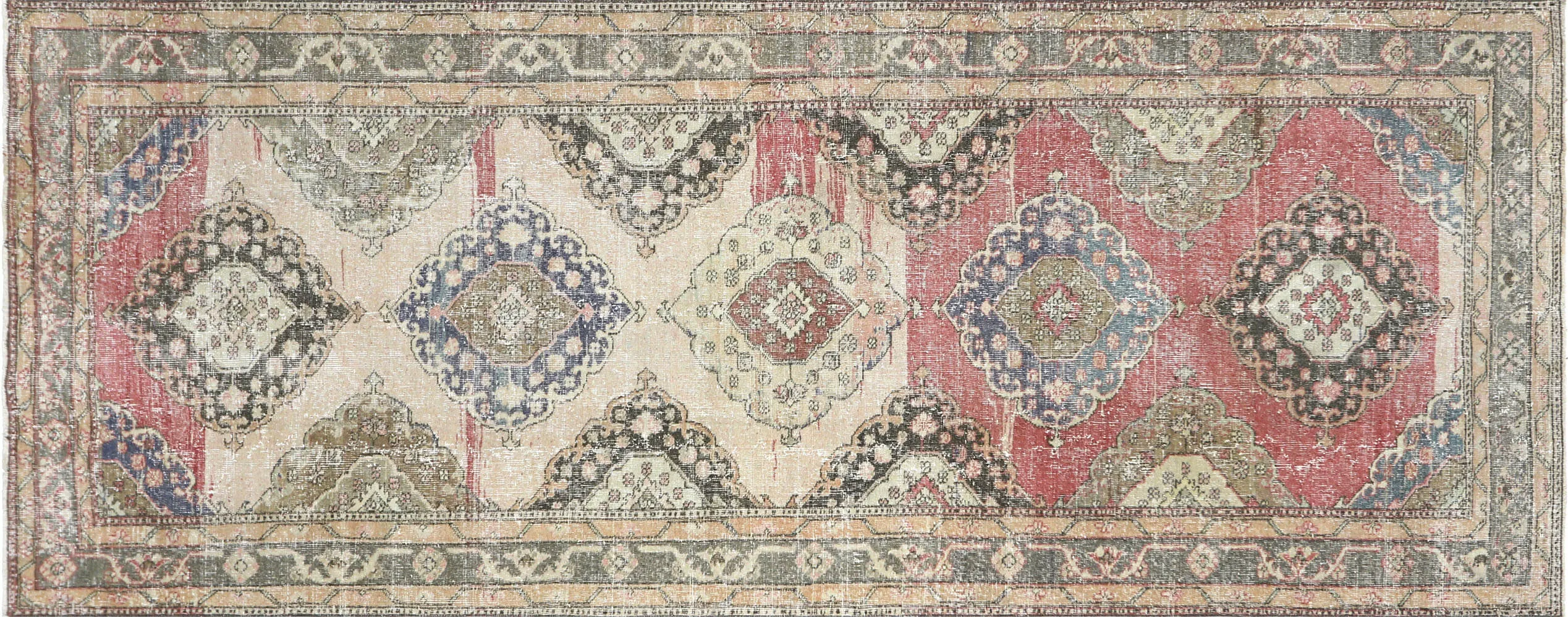 Vintage Turkish Oushak Rug - 5'1" x 12'8"