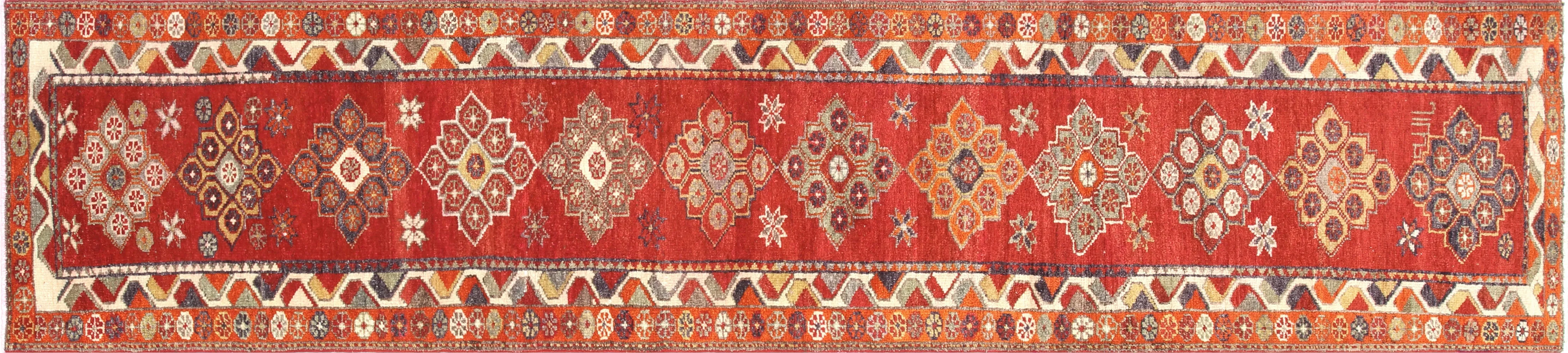 Vintage Turkish Oushak Runner - 2'8" x 12'