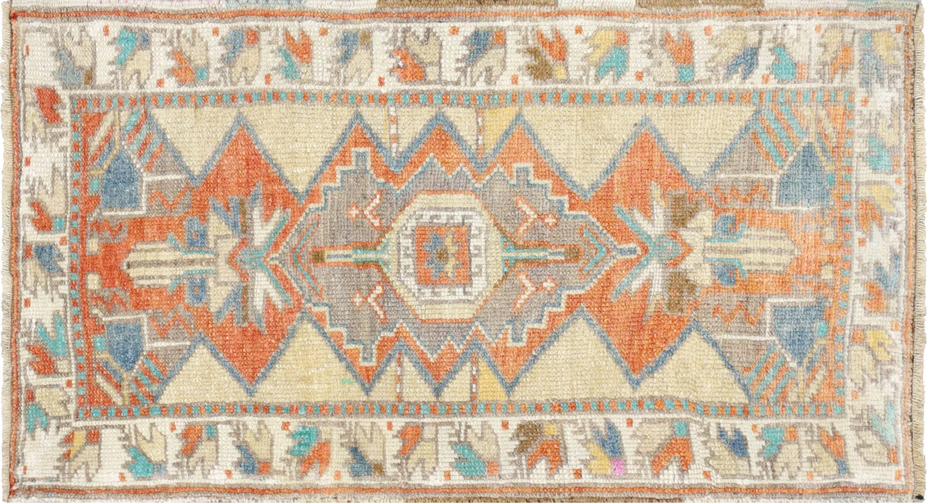 Vintage Turkish Oushak Yastic - 1'8" x 3'