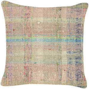Vintage Turkish Rag Pillow - 15" x 15"