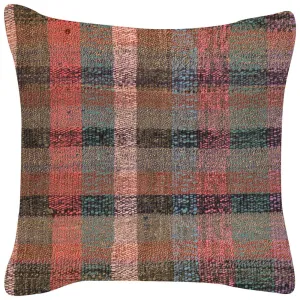 Vintage Turkish Rag Pillow - 15" x 16"