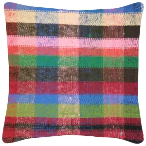 Vintage Turkish Rag Pillow - 15" x 16"