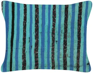 Vintage Turkish Rag Pillow - 15" x 19"