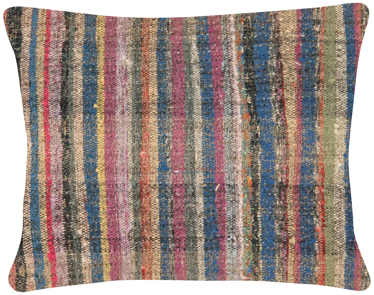 Vintage Turkish Rag Pillow - 16" x 19"