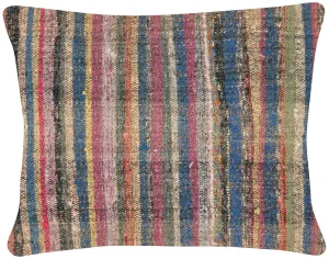 Vintage Turkish Rag Pillow - 16" x 19"