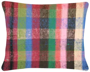 Vintage Turkish Rag Pillow - 16" x 20"