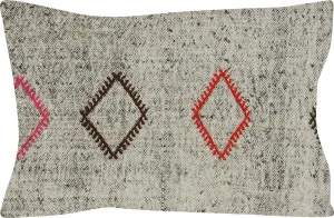 Vintage Turkish Rag Pillow - 16" x 24"