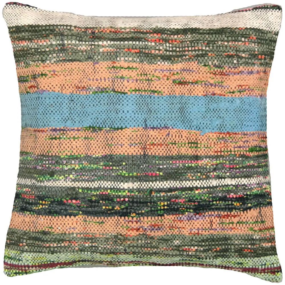 Vintage Turkish Rag Pillow - 18" x 18"