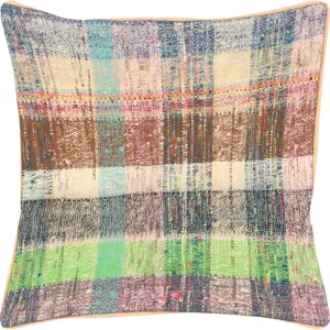 Vintage Turkish Rag Pillow - 18" x 18"