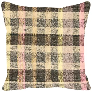 Vintage Turkish Rag Pillow - 19" x 19"