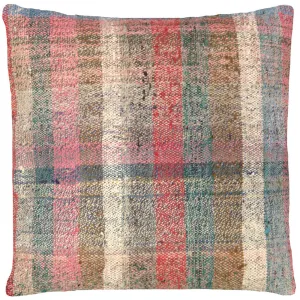Vintage Turkish Rag Pillow - 20" x 20"