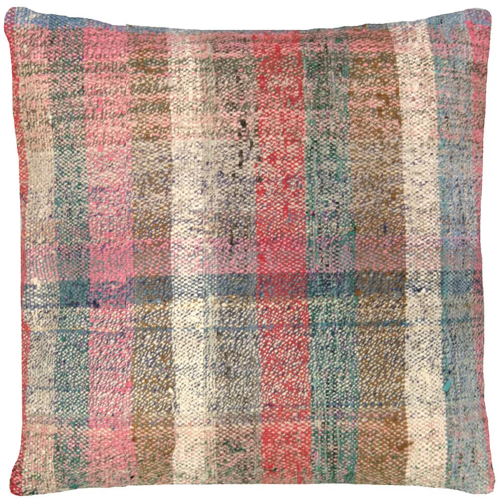 Vintage Turkish Rag Pillow - 20" x 20"