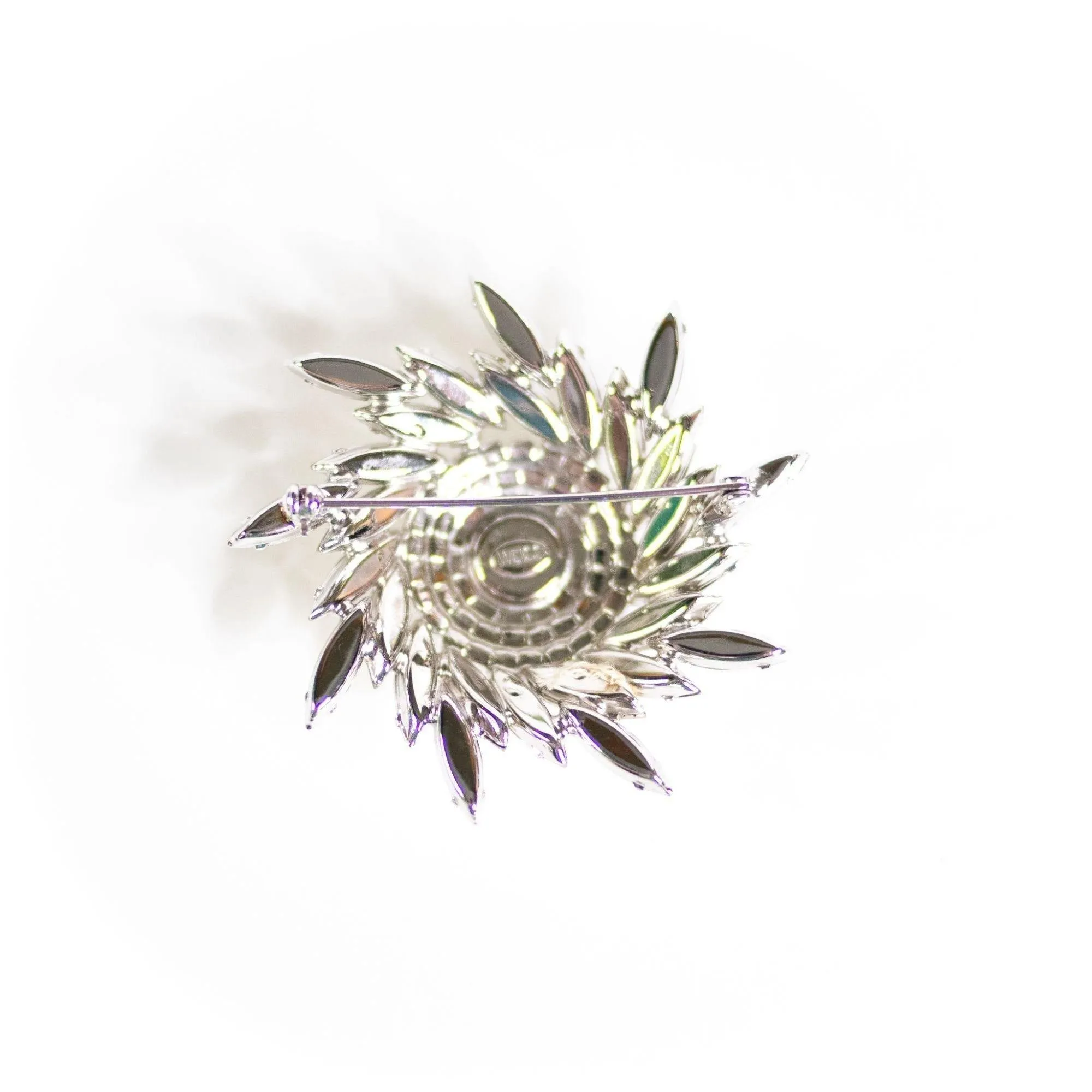 Vintage Weiss Diamante Pinwheel Brooch