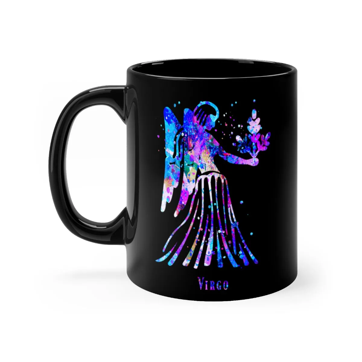 Virgo Zodiac Sign Black Mug 11oz