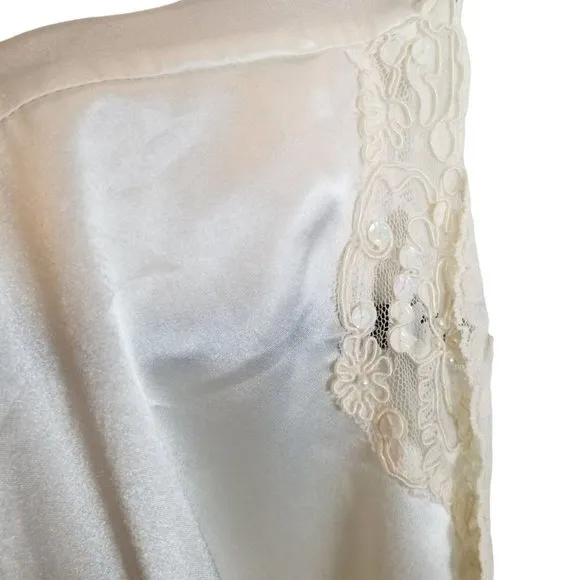 VTG Victoria's Secret Womens OS Ivory Lace Trim Be