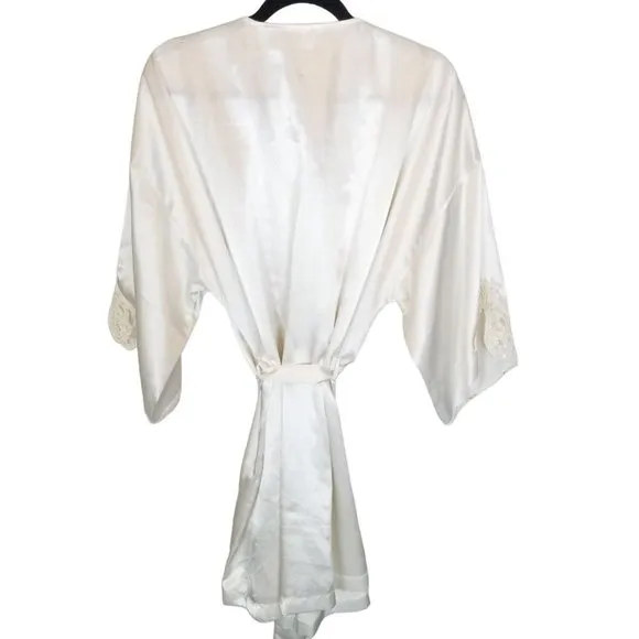 VTG Victoria's Secret Womens OS Ivory Lace Trim Be