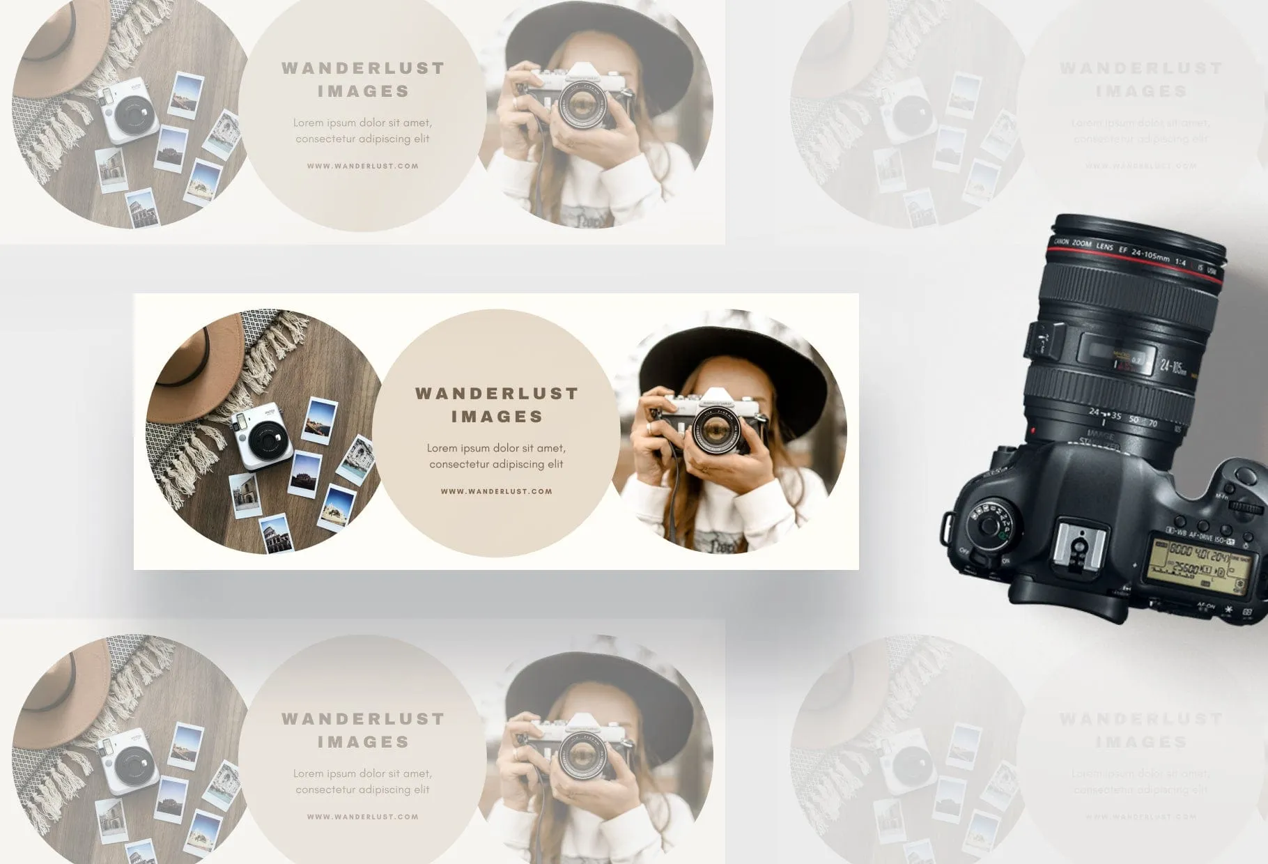 Wanderlust Images Facebook Cover for Photographers Editable Canva Template